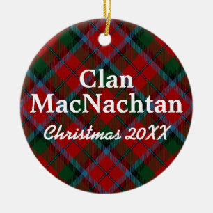 Clan MacNachtan Scottish Tartan Keramisch Ornament
