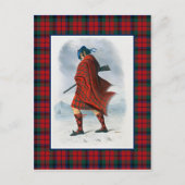 Clan MacNaughton Illustratie Tartan Lijst Briefkaart (Voorkant)