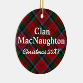 Clan MacNaughton Schotse Tartan Keramisch Ornament (Rechts)