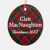Clan MacNaughton Schotse Tartan Keramisch Ornament (Links)