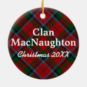 Clan MacNaughton Schotse Tartan Keramisch Ornament (Achterkant)