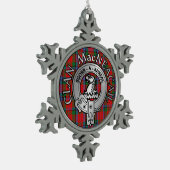 Clan MacNeacail | MacNicol Crest & Tartan Tin Sneeuwvlok Ornament (Links)
