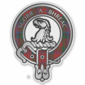 Clan MacNeacail (MacNicol/Nicolson) Crest & Tartan Sticker (Voorkant)