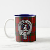 Clan MacNeacail (MacNicol/Nicolson) Crest & Tartan Tweekleurige Koffiemok (Links)