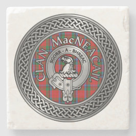 Clan MacNeacail | MacNicol Wapen & Schotse Knoop Stenen Onderzetter