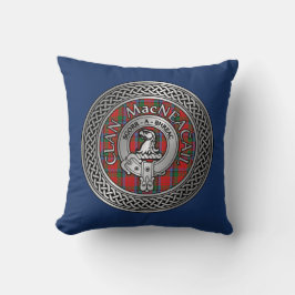 Clan MacNeacail | MacNicol Wapen & Tartan Knoop Kussen
