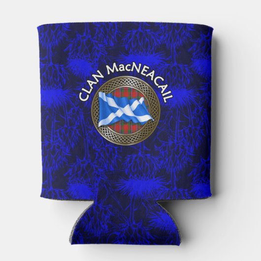 Clan MacNeacail Tartan Knot & Flag Blikjeskoeler (Achterkant)