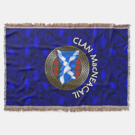 Clan MacNeacail Tartan Knot & Flag Deken