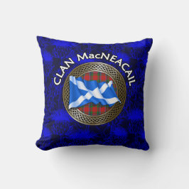 Clan MacNeacail Tartan Knot & Flag Kussen