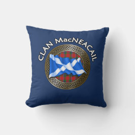 Clan MacNeacail Tartan Knot & Flag Kussen