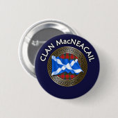 Clan MacNeacail Tartan Knot & Flag Ronde Button 5,7 Cm (Voorkant /achterkant)