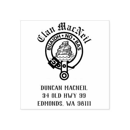 Clan MacNeil Crest Badge Rubberstempel (Afrduk)