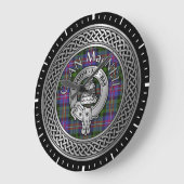 Clan MacNeil Crest & Tartan Knot Grote Klok (Hoek)