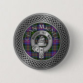 Clan MacNeil Crest & Tartan Knot Ronde Button 5,7 Cm (Voorkant)