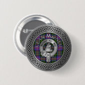 Clan MacNeil Crest & Tartan Knot Ronde Button 5,7 Cm (Voorkant /achterkant)