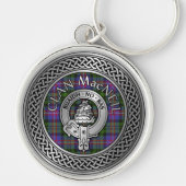 Clan MacNeil Crest & Tartan Knot Sleutelhanger (Voorkant)