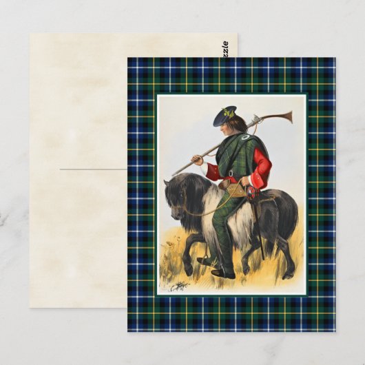Clan MacNeil  Illustratie Tartan Lijst Briefkaart (Voorkant / Achterkant)