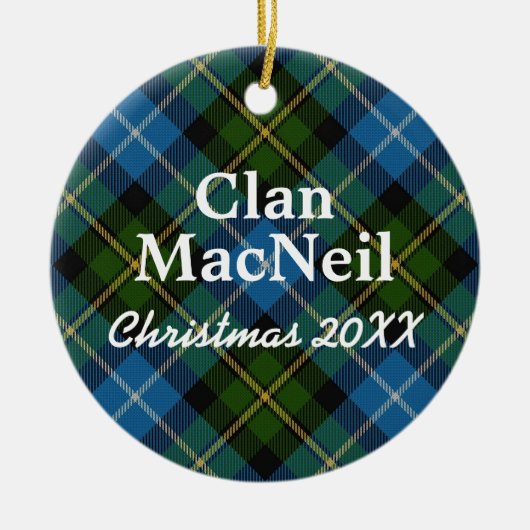 Clan MacNeil Scottish Tartan Keramisch Ornament (Voorkant)