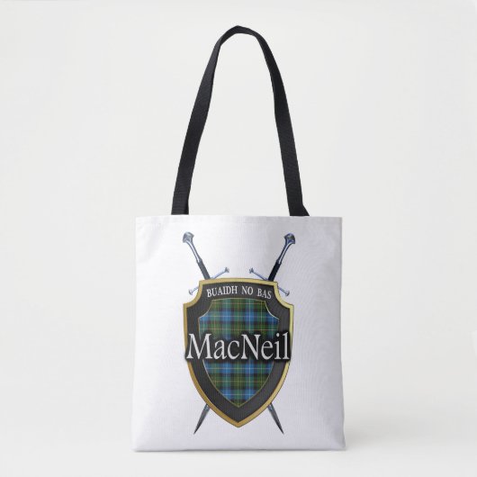 Clan MacNeil Swords en Shield Tartan Pset Tote Bag (Voorkant)