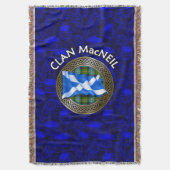 Clan MacNeil Tartan Knot & Flag Deken (Voorkant Verticaal)