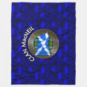 Clan MacNeil Tartan Knot & Flag Fleece Deken (Voorkant)