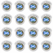 Clan MacNeil Tartan Knot & Flag Sticker (Voorkant)