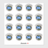 Clan MacNeil Tartan Knot & Flag Sticker (Vel)