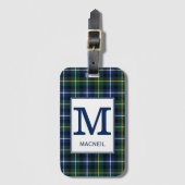 Clan MacNeil Tartan Monogrammed Bagagelabel (Voorkant (verticaal))