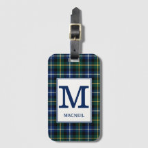 Clan MacNeil Tartan Monogrammed