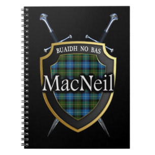 Clan MacNeil Tartan Shield & Swords Notitieboek