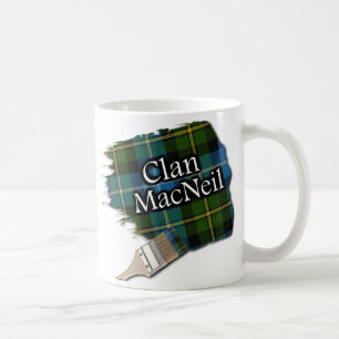 Clan MacNeil Tartan verfborstel Cup Mok
