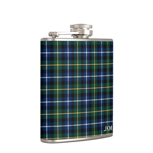 Clan MacNeil van Barra Tartan Monogram Heupfles (Rechts)