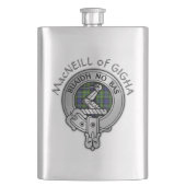 Clan MacNeill van Gigha Crest & Tartan Flacon (Voorkant)