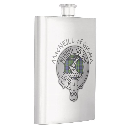Clan MacNeill van Gigha Crest & Tartan Flacon (Rechts)