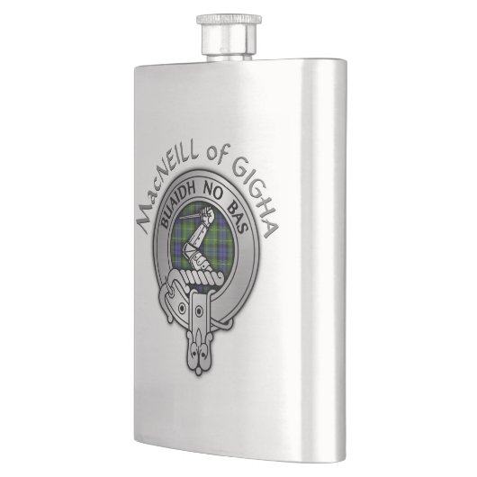 Clan MacNeill van Gigha Crest & Tartan Flacon (Links)