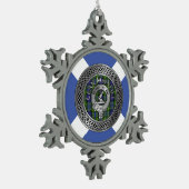 Clan MacNeill van Gigha Crest & Tartan Snowflake P Tin Sneeuwvlok Ornament (Links)