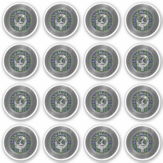 Clan MacNeill van Gigha Crest & Tartan Sticker (Voorkant)