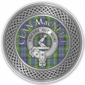 Clan MacNeill van Gigha Crest & Tartan Sticker (Voorkant)