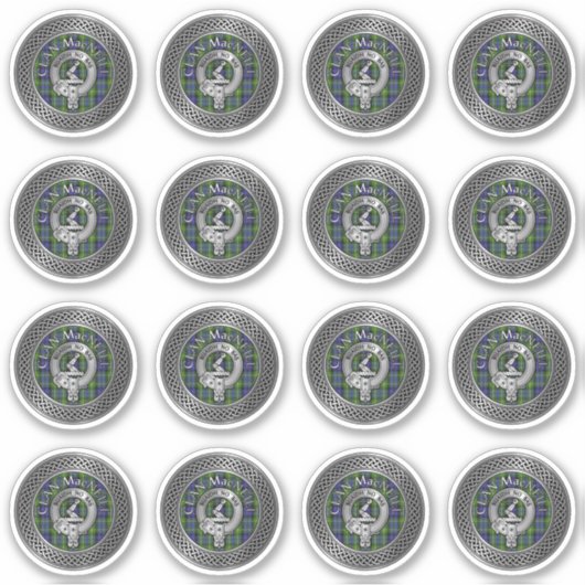 Clan MacNeill van Gigha Crest & Tartan Sticker (Voorkant)