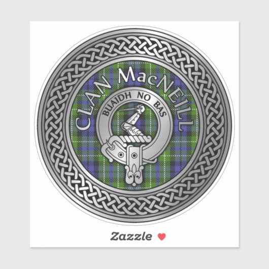 Clan MacNeill van Gigha Crest & Tartan Sticker (Vel)