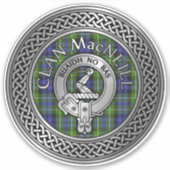 Clan MacNeill van Gigha Crest & Tartan Sticker (Voorkant)
