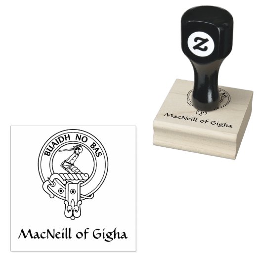 Clan MacNeill van Gigha Gaelic Crest Rubber Stamp Rubberstempel (Gestempeld)