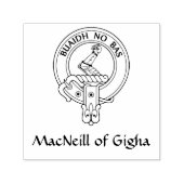 Clan MacNeill van Gigha Gaelic Crest Rubber Stamp Zelfinktende Stempel (Design)