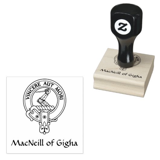 Clan MacNeill van Gigha, Latijnse rubberen stempel (Gestempeld)