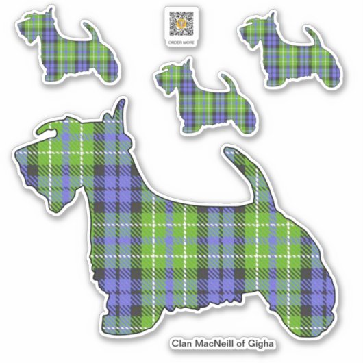 Clan MacNeill van Gigha Scottie Sticker (Voorkant)
