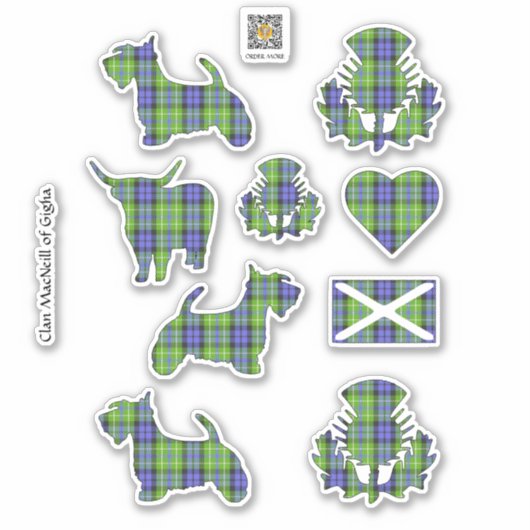 Clan MacNeill van Gigha Tartan Sticker (Voorkant)