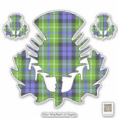 Clan MacNeill van Gigha Tartan Thistle Sticker (Voorkant)