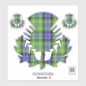 Clan MacNeill van Gigha Tartan Thistle Sticker (Vel)