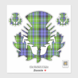 Clan MacNeill van Gigha Tartan Thistle Sticker