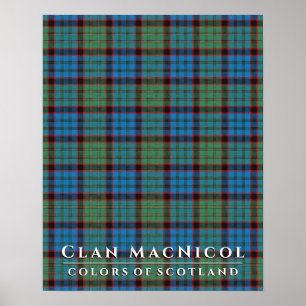 Clan MacNicol Colors of Scotland Hunting Tartan Poster